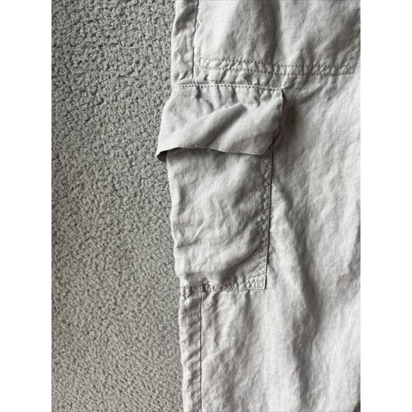 Eileen Fisher Pant 10 Medium Cargo Cropped Straight Zip Gray Lightweight 32 x 22 - Picture 4 of 16